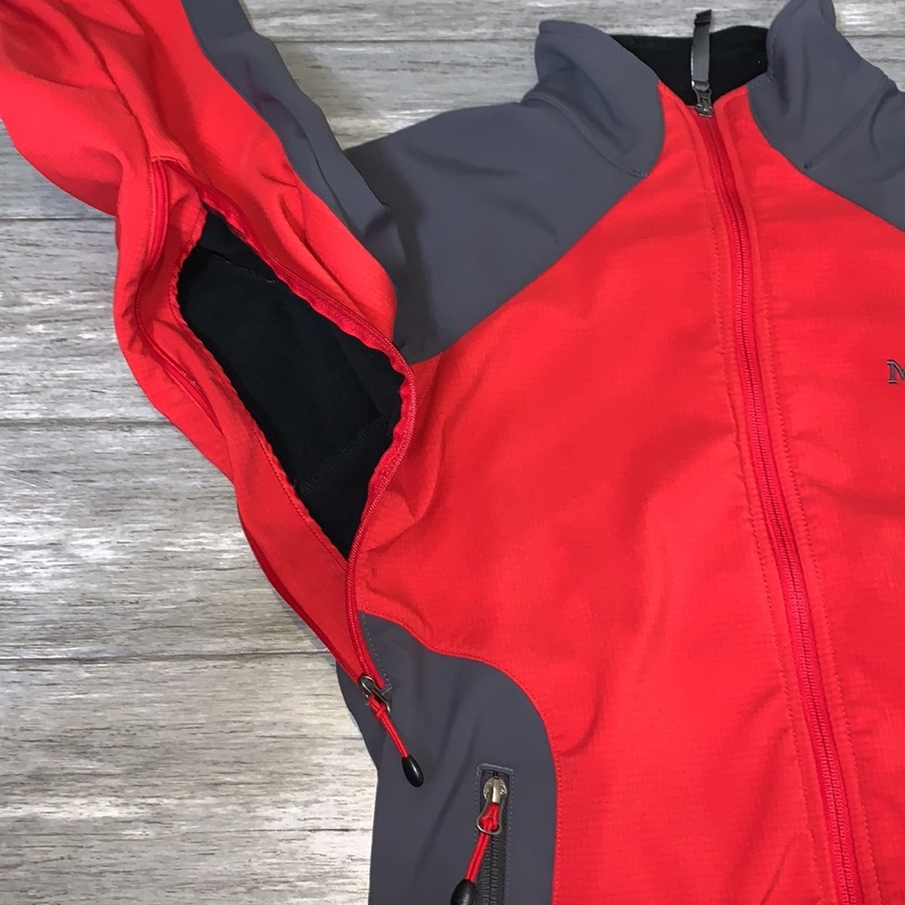Marmot Wind Blocker Soft Shell Red/Grey Jacket Sz… - image 8